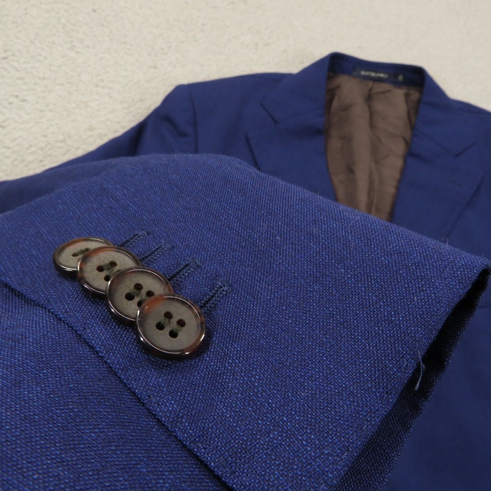 SuitSupply 44R Blazer Lazio Slim Single Breasted Vitale Barberis Wool Blue